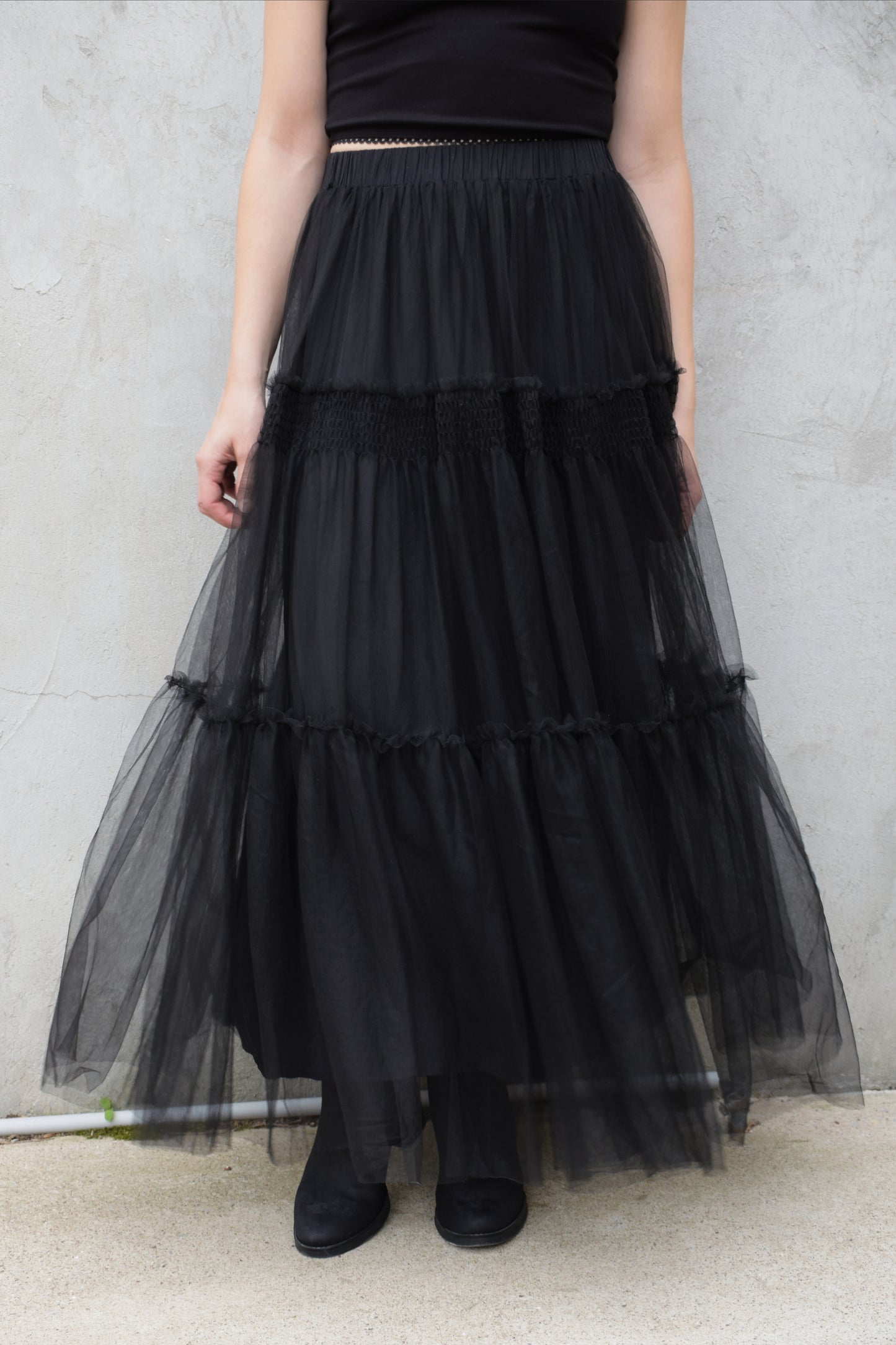 tulle maxi skirt