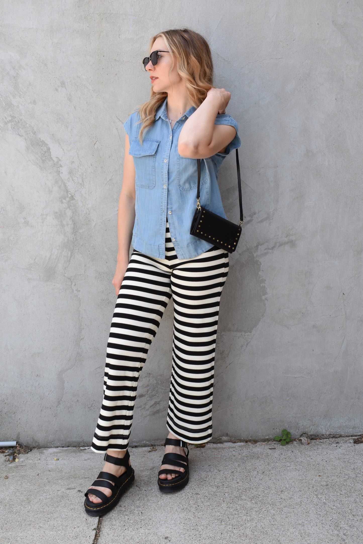 sleeveless tencel buttondown