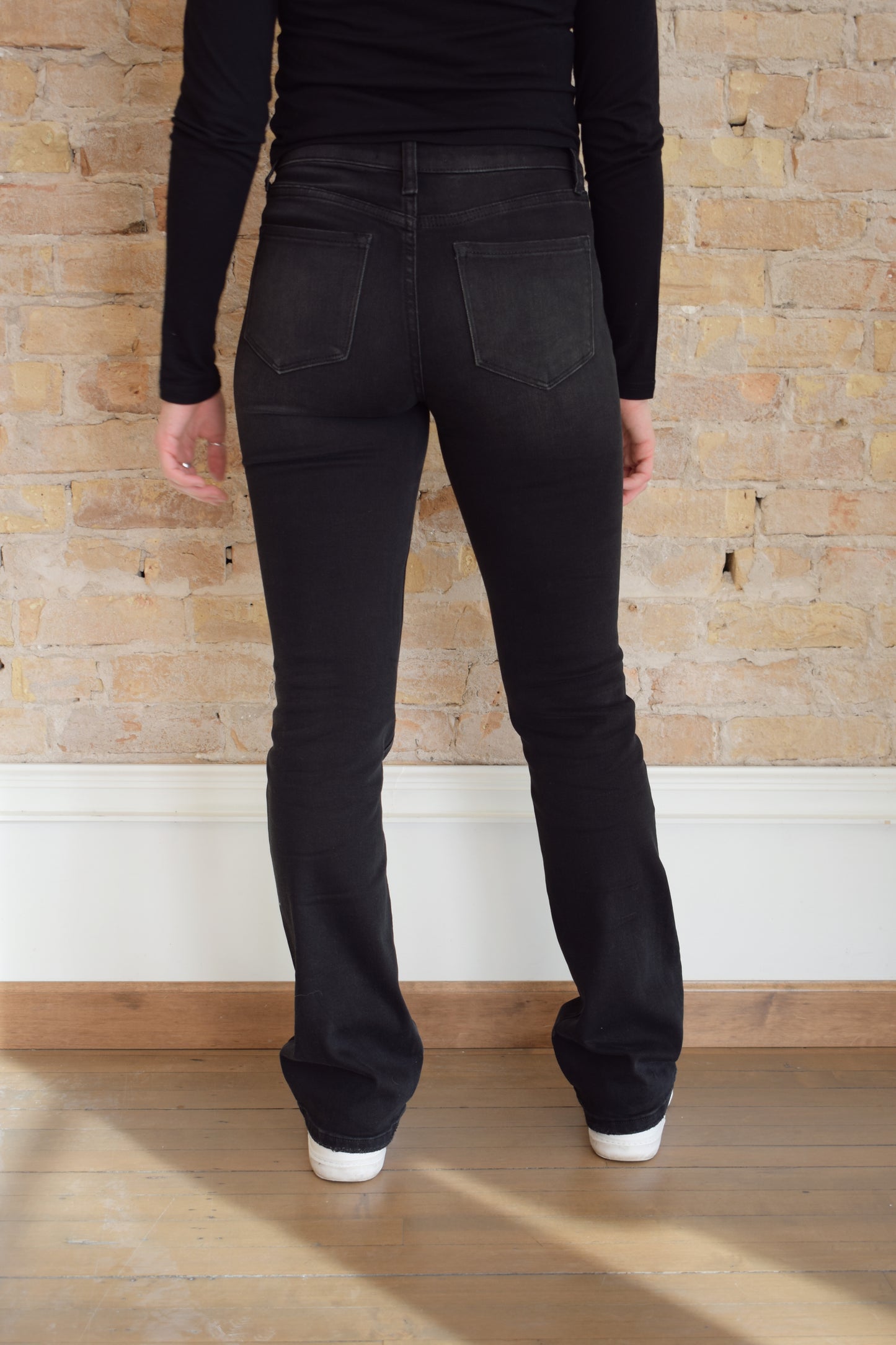 black bootcut jeans