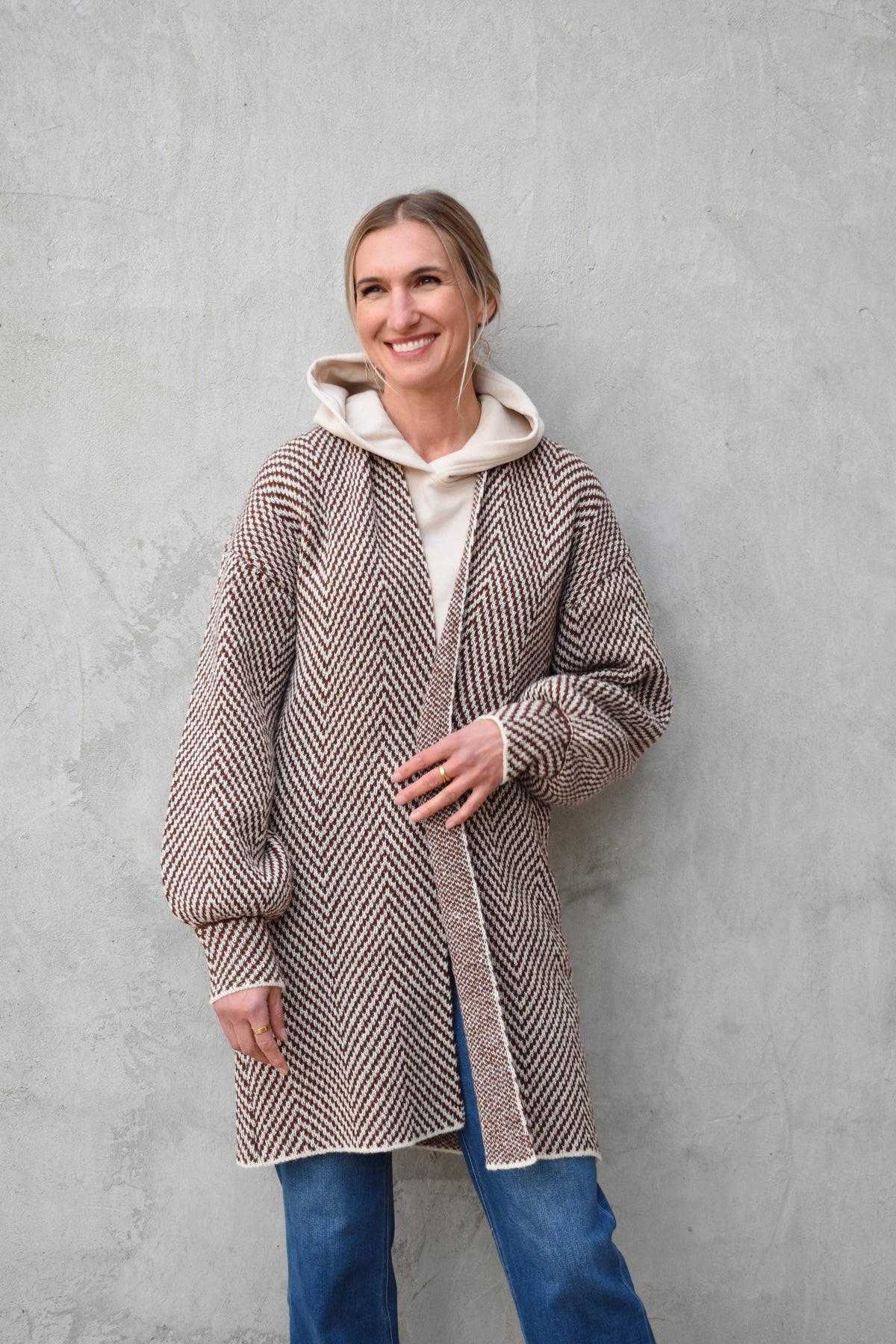 herringbone cardigan