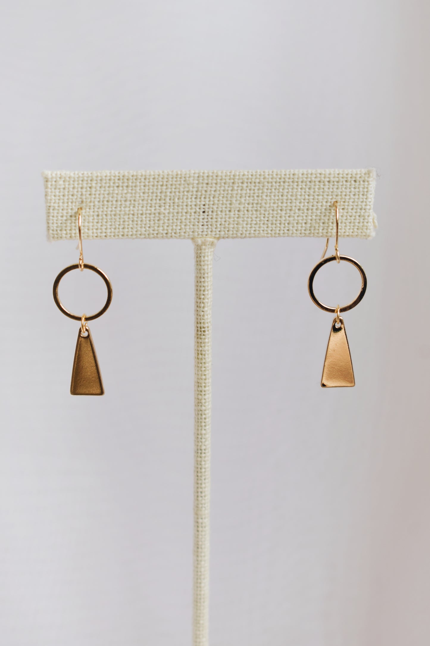 revival made goods dainty edgy lightweight gold plated statement earrings