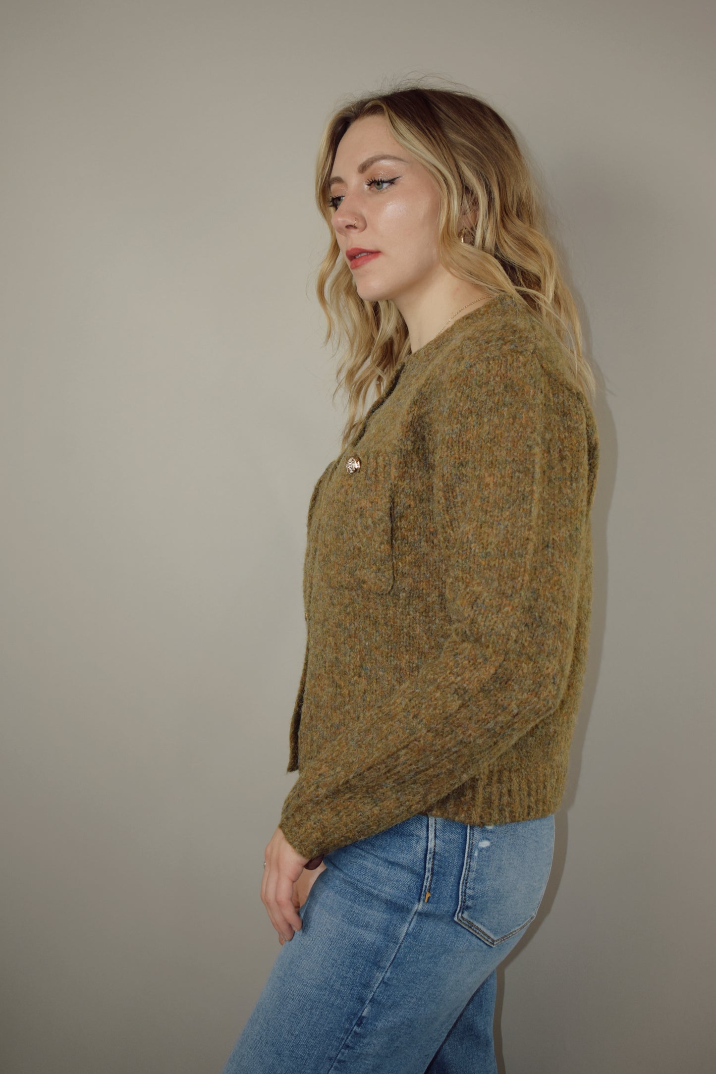 boucle cardigan