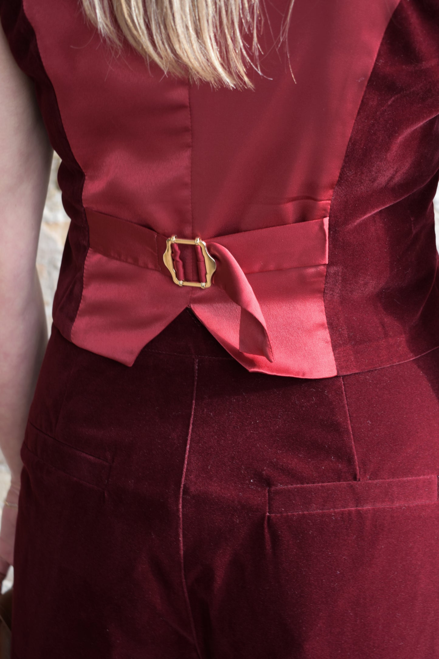 velvet suit vest