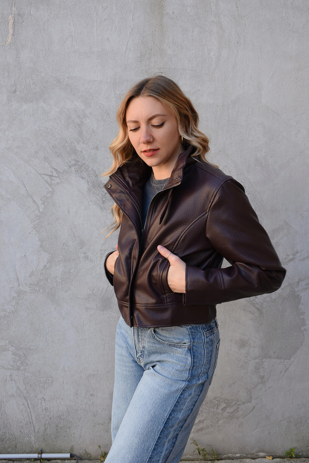faux bomber jacket