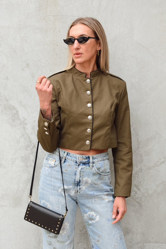 cropped captain jacket