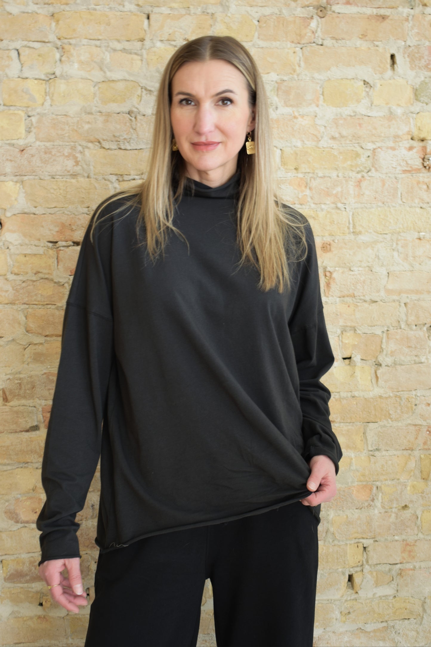 pima slouchy turtleneck