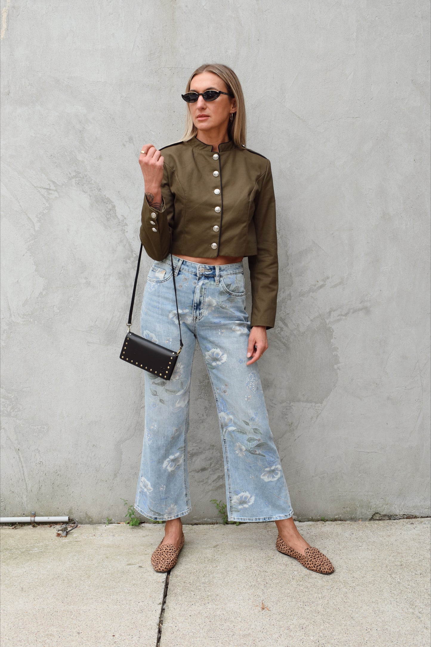 cropped captain jacket