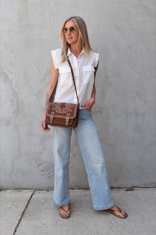 sleeveless chiffon blouse