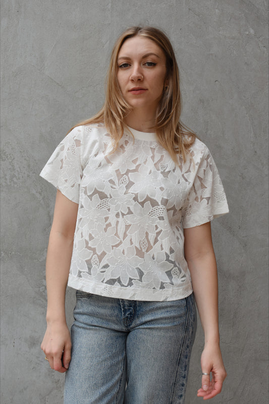 floral lace tee