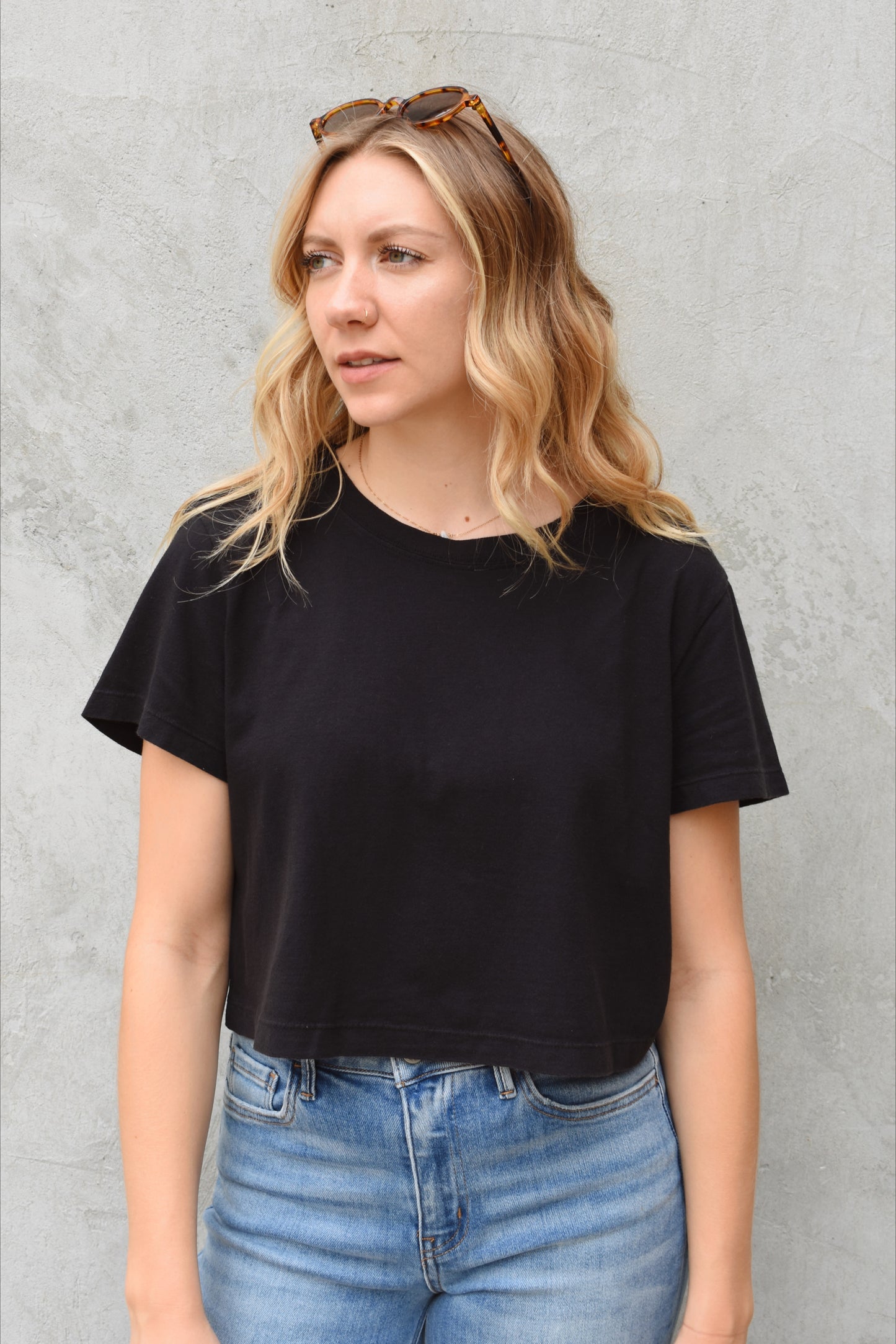 boxy cropped tee