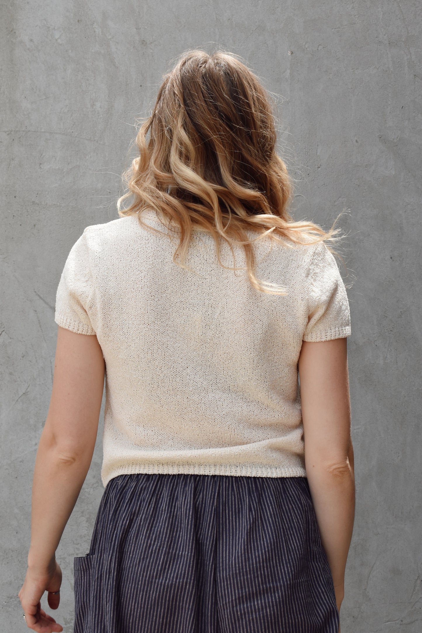 short sleeve cardi top