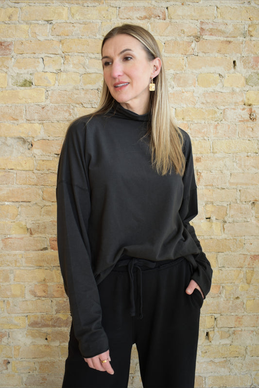 pima slouchy turtleneck