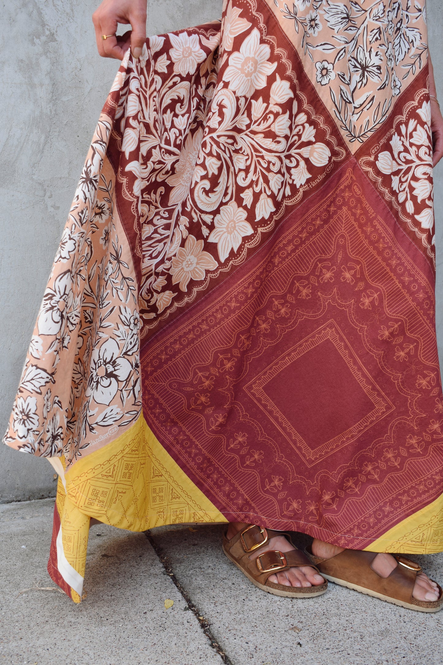 patchwork bandana dress
