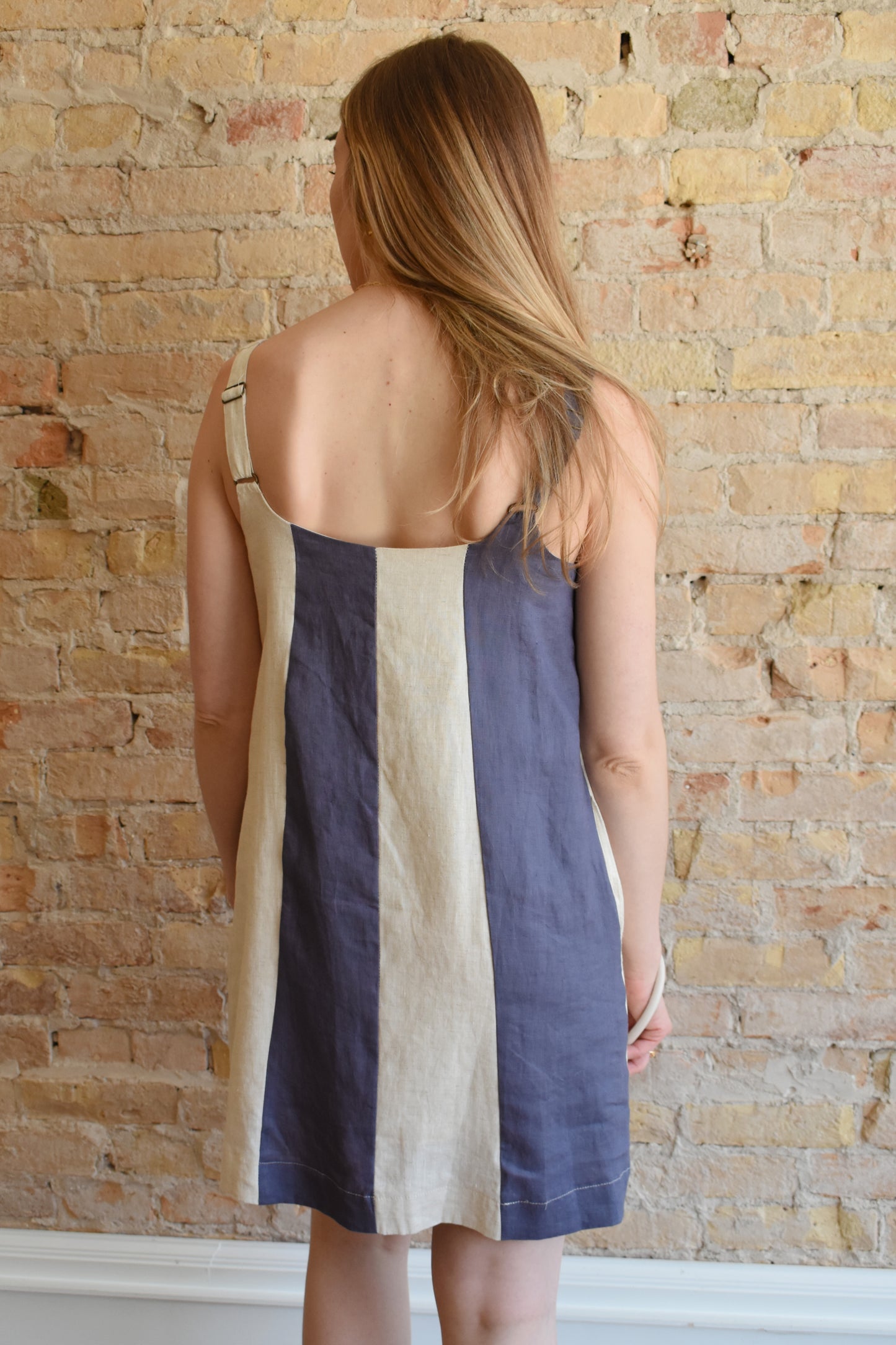 blocked mini dress