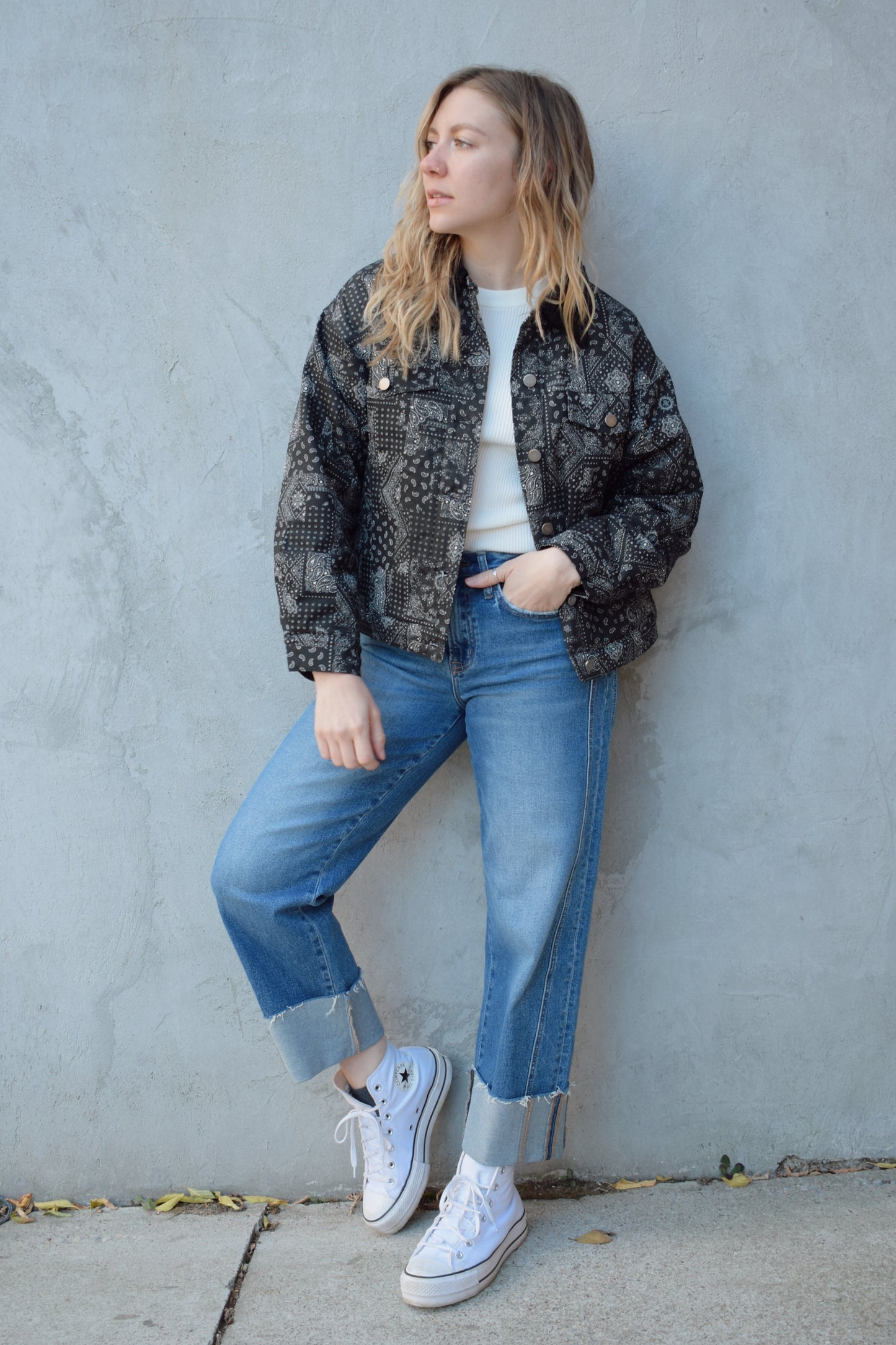 paisley bomber jacket