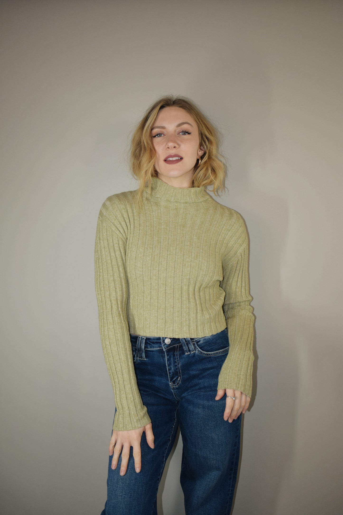 wide ribbed sweater