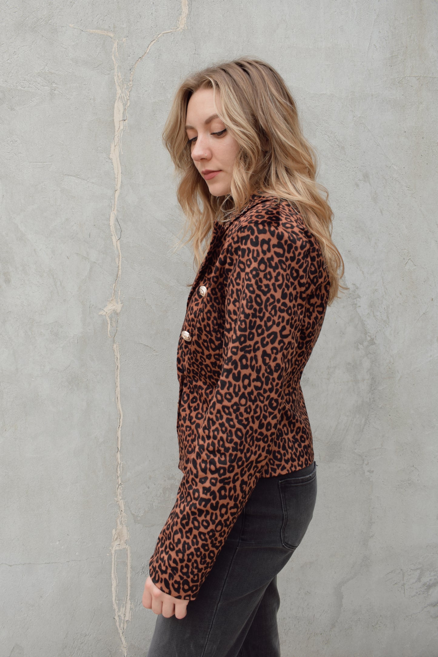 leopard blazer