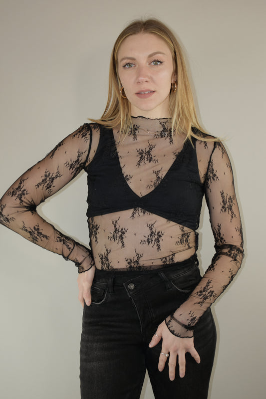 lace mesh top