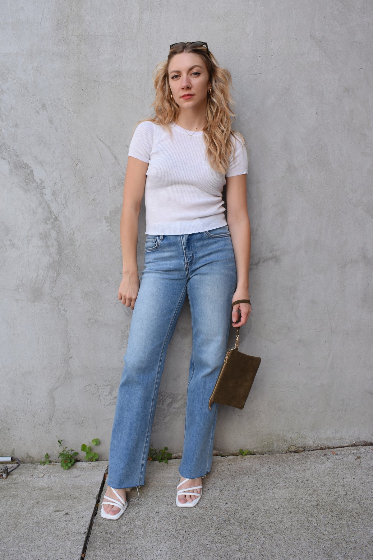 short sleeved ribbed top