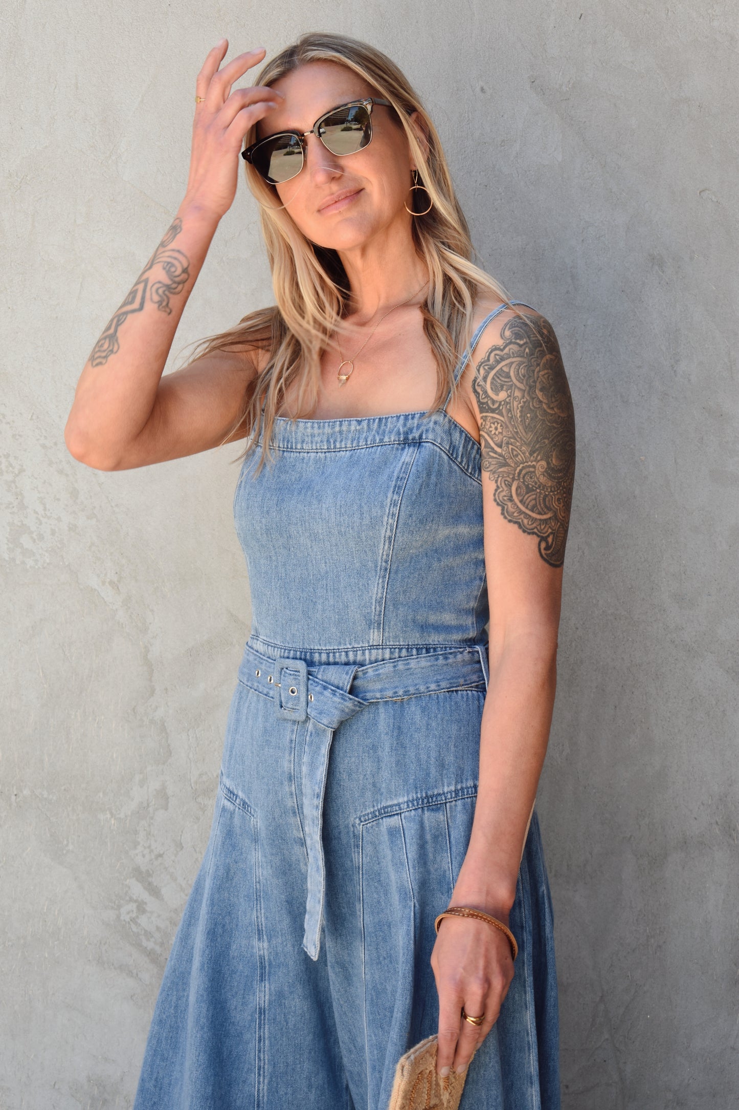 summer denim jumpsuit