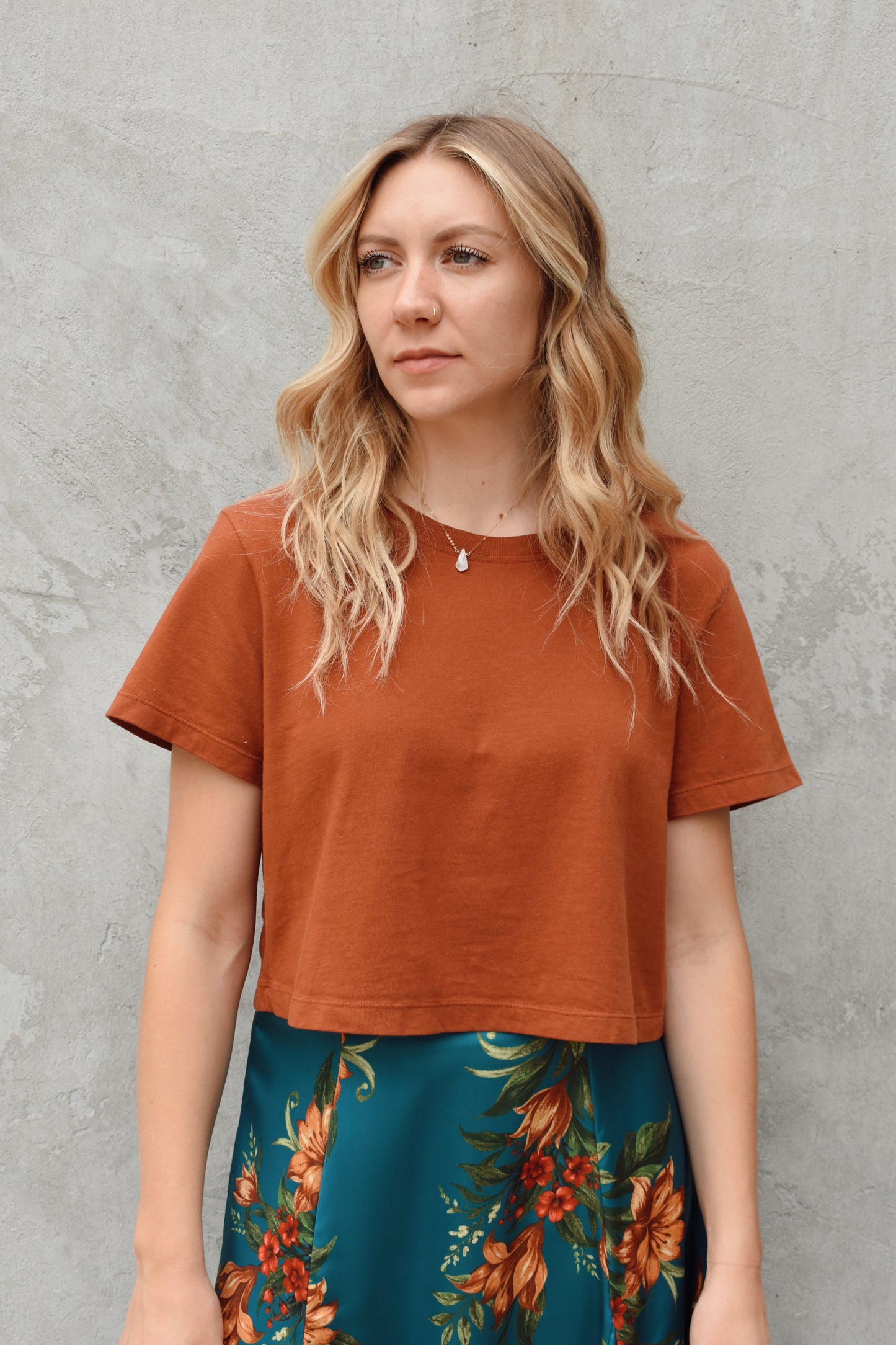 boxy cropped tee