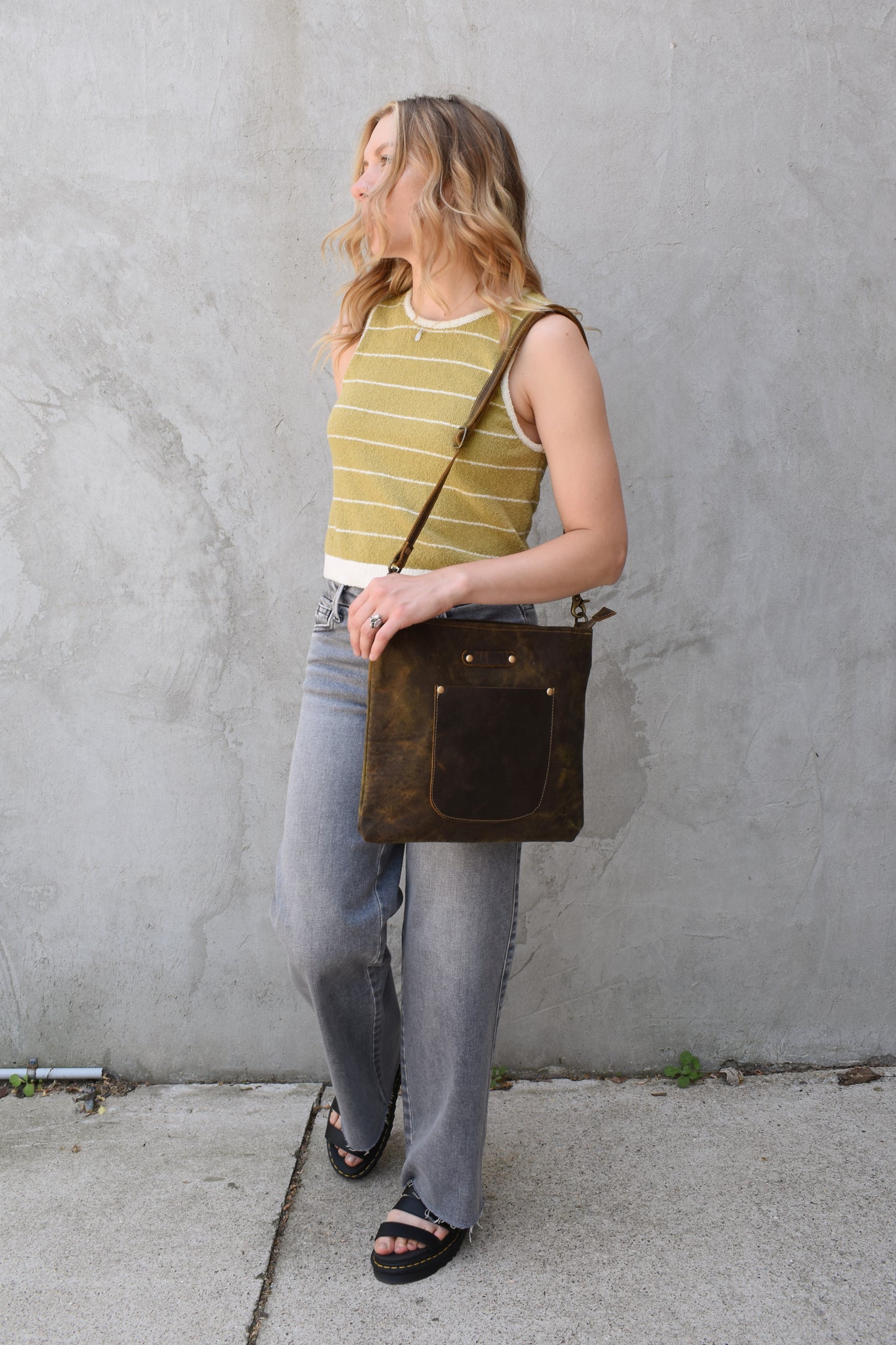wide pin-striped vest