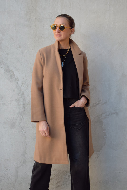 single button coat