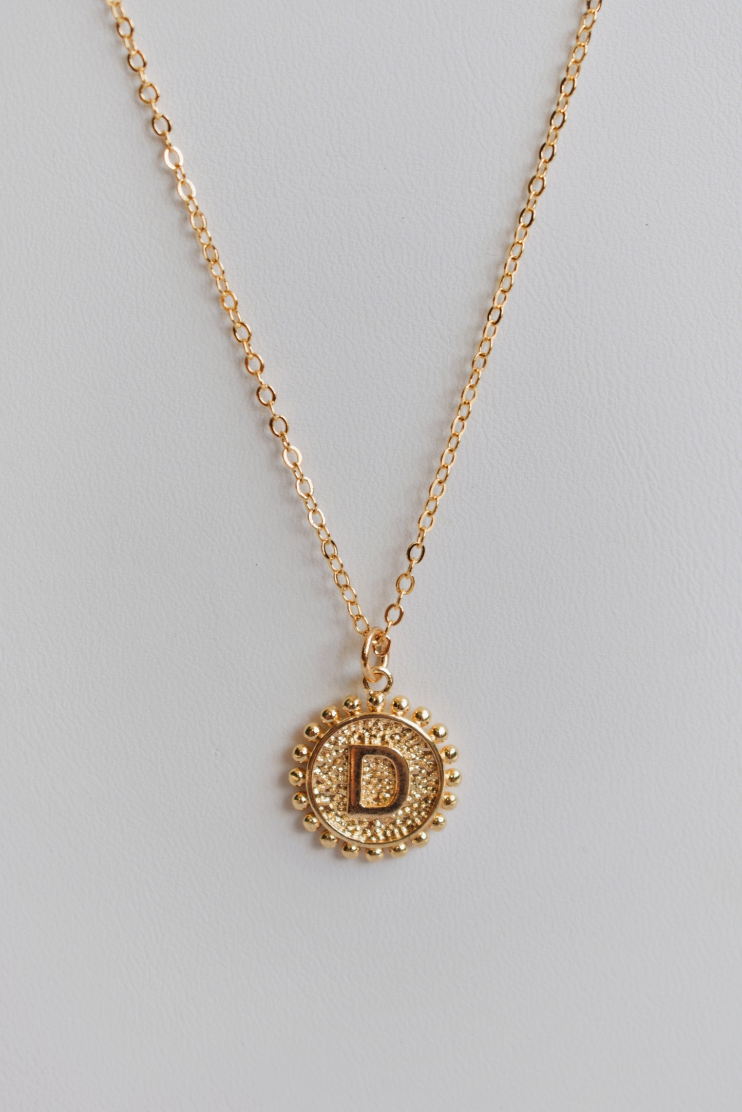 revival made goods initial alphabet pendant gold plated necklace us maker letter D