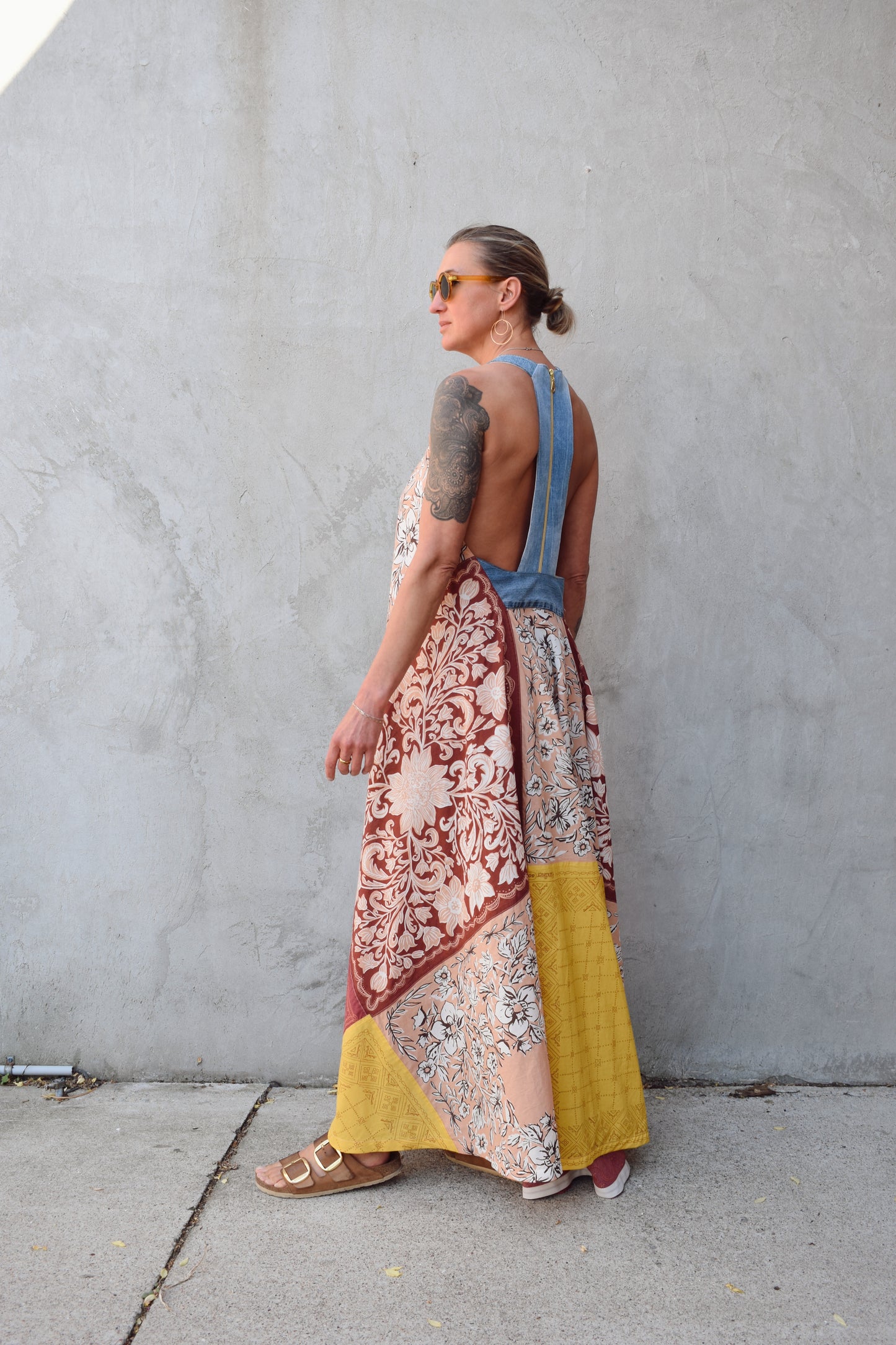 patchwork bandana dress