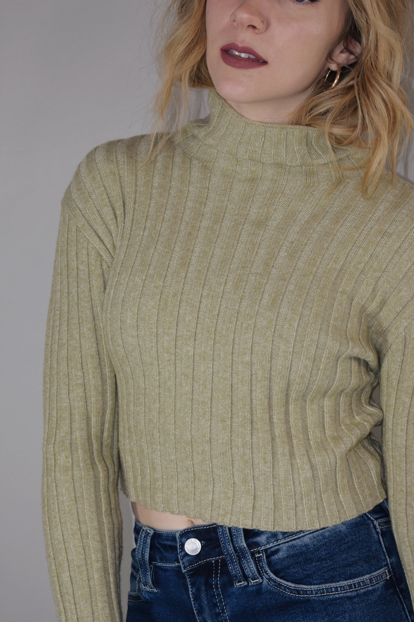 wide ribbed sweater