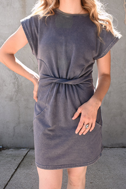 twist mini dress