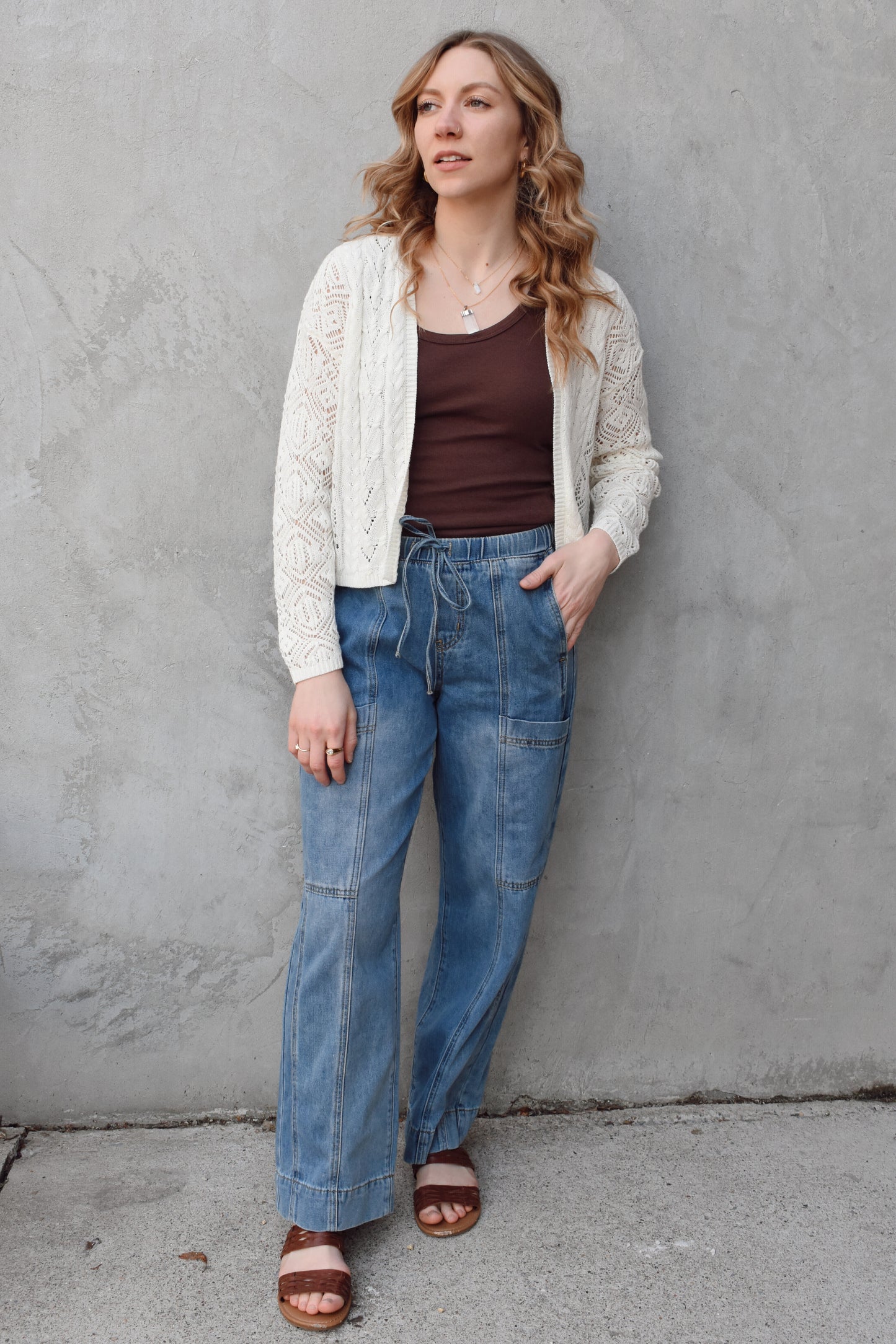 summer cable cardigan