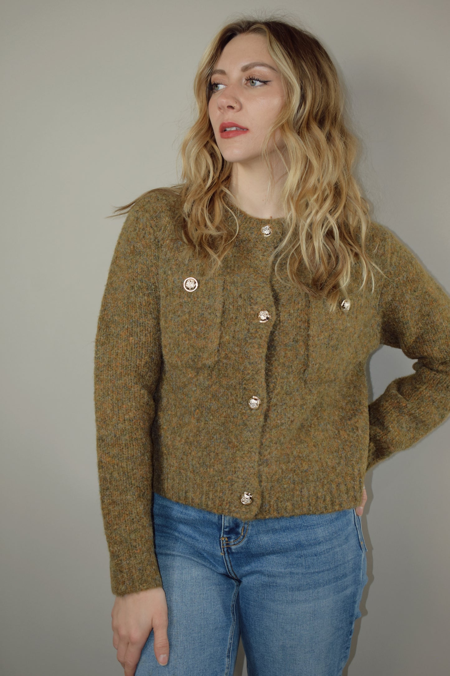 boucle cardigan