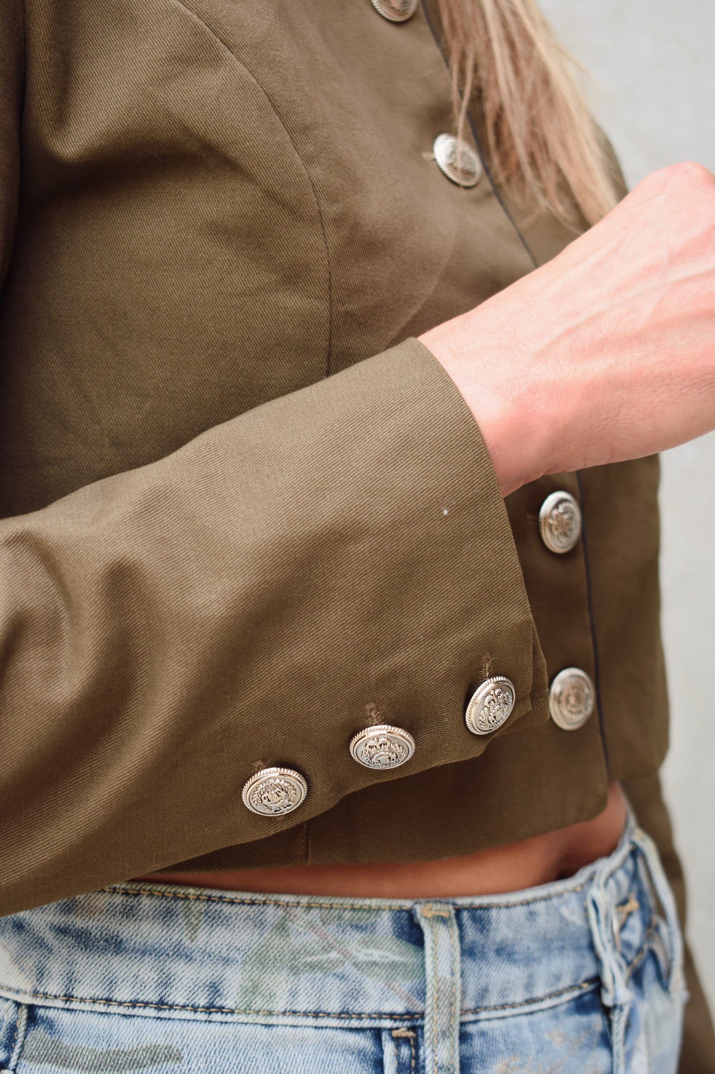cropped captain jacket