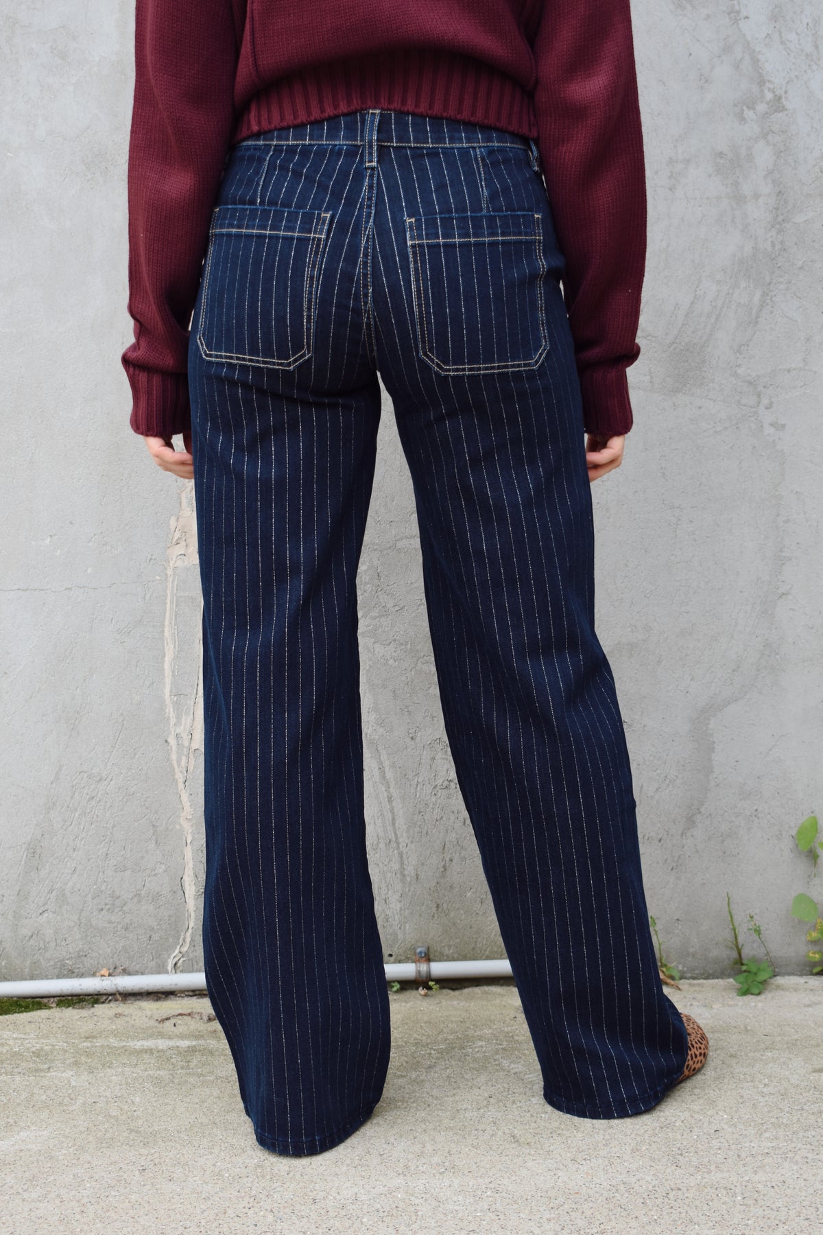 striped trouser jeans