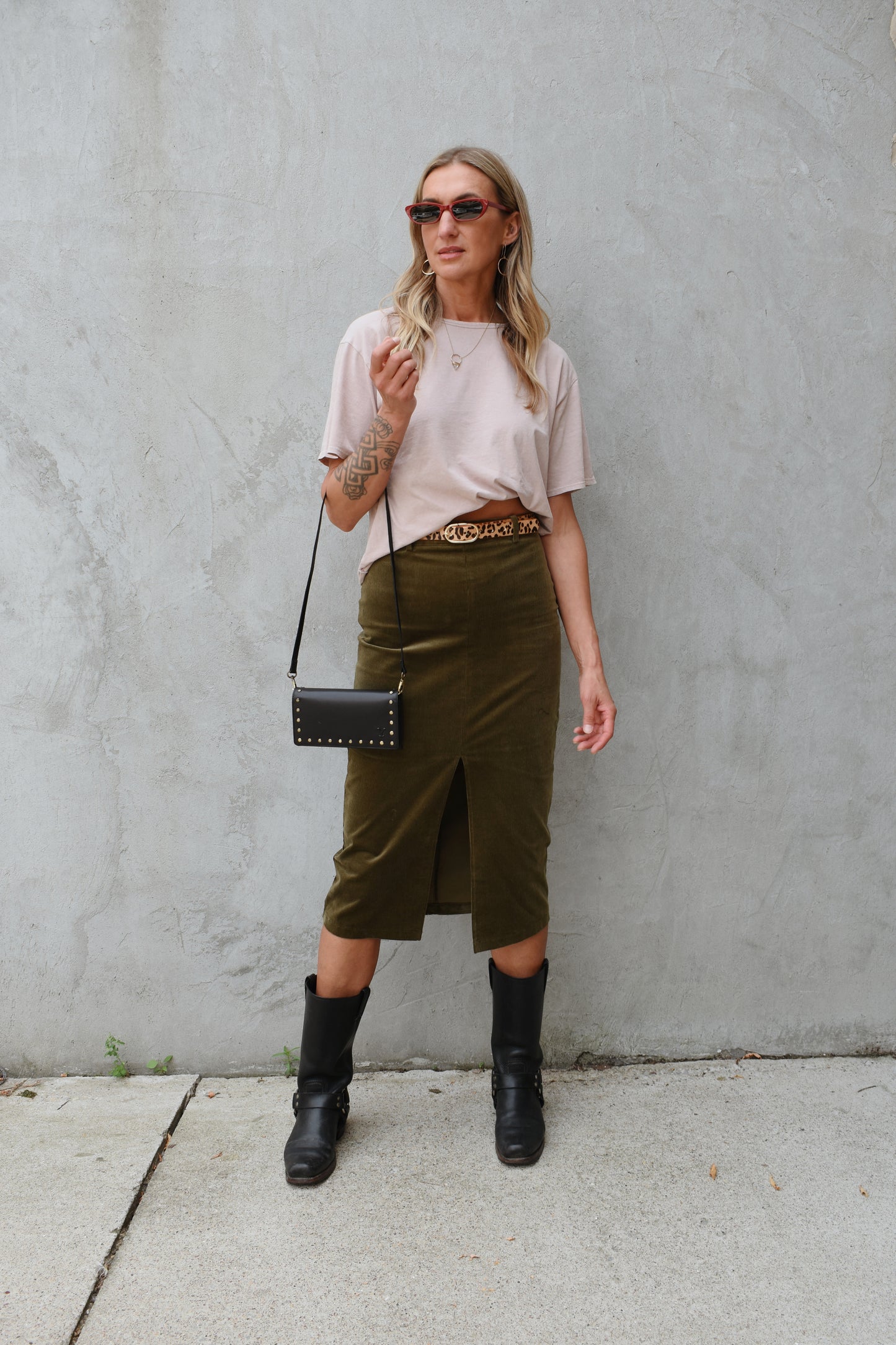 cropped mineral tee