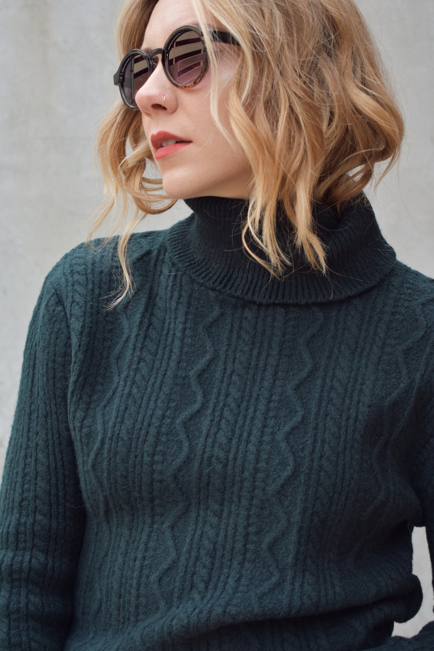 Pearl cable sweater