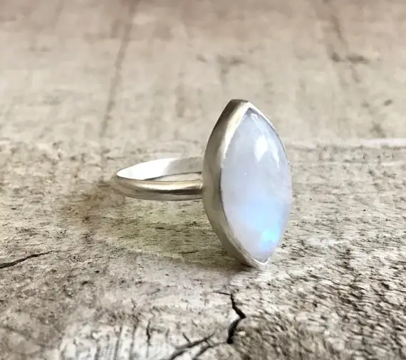 rainbow moonstone marquis boho western ring gilded bug the revival