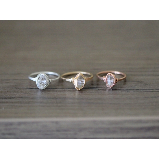 herkimer diamond ring